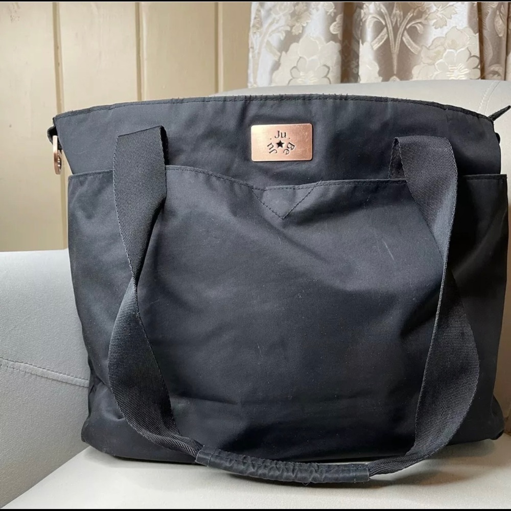 Ju-Ju-Be Encore Tote Black Diaper Bag Nylon Carry All Bag